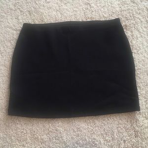 Express black cheetah print mini skirt
